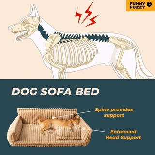 Large Washable Fluffy Orthopedic Soft Dog Pillow Dog Sofa Bed-Snoozy Dream