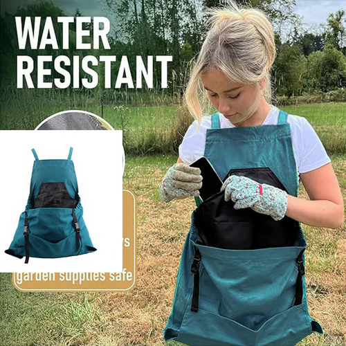Comfortable Cross-Back Gardening Apron with Extra-Large Kangaroo Pockets to Boost Your Efficiency