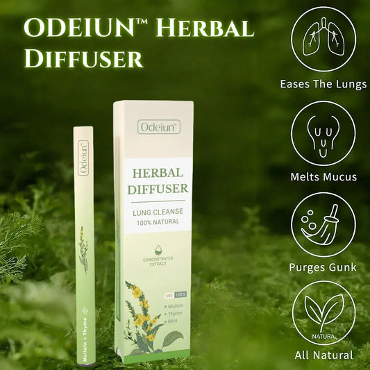 ODEIUN™ Herbal Lung Detox Diffuser – Clears Mucus, Relieves Cough, and Restores Easy Breathing