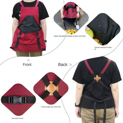 Comfortable Cross-Back Gardening Apron with Extra-Large Kangaroo Pockets to Boost Your Efficiency