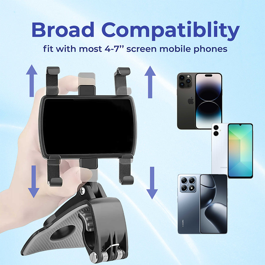 Rock-solid phone stability, zero view obstruction — the 360° car mount every driver needs!